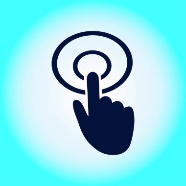 El imleç işareti simgesi. El işaretçi simgesi. Modern UI Web sitesi gezinme. Düz tasarım. EPS 10.