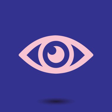 Göz simgesini. Düz tasarım stili.