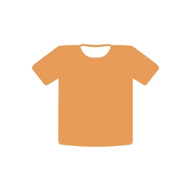T-shirt işareti simgesi. Giysi sembolü. Düz tasarım stili.