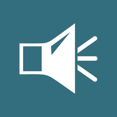 Hoparlör simgesi. Hoparlör ses işareti simgesi. Sembol ses. Düz tasarım stili. Vektör Eps 10.