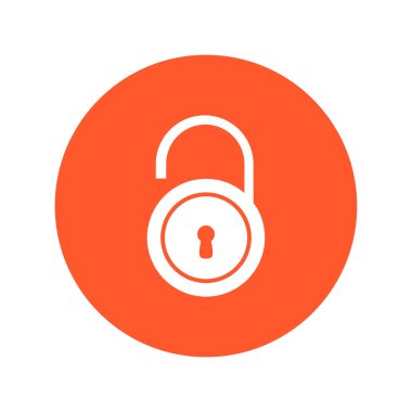 Simgesini kilidini. Düz tasarım stili. Vektör Eps10 