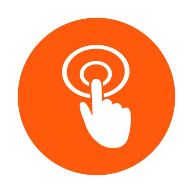 El imleç işareti simgesi. El işaretçi simgesi. Modern UI Web sitesi gezinme. Düz tasarım. EPS 10.