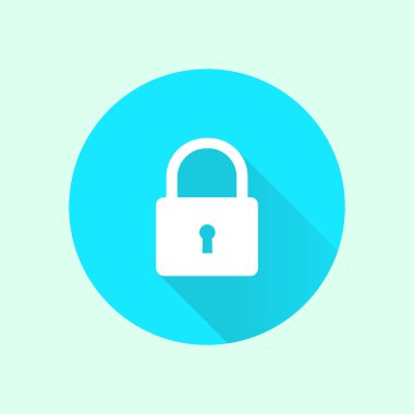 Kilit simgesi. Düz tasarım tarzı. Vektör EPS10.