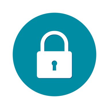 Kilit simgesi. Düz tasarım tarzı. Vektör EPS10.