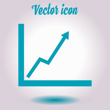 İş grafiği. Grafik düz simgesi