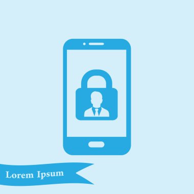 İnternet güvenliği konsepti ikonu. Tanımlama ve koruma simgesi.