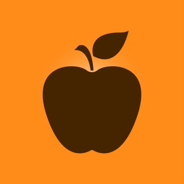 Elma simgesi basit vektör çizim