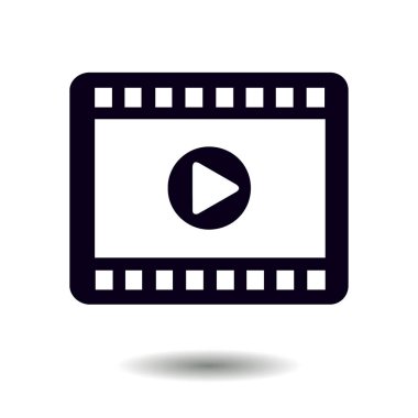 video simgesi. düz tasarım stili. vektör eps 10.
