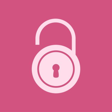 Simgesini kilidini. Düz tasarım stili. Vektör Eps10 