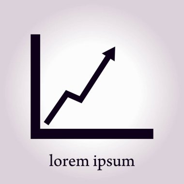 İş grafiği. Grafik düz simgesi