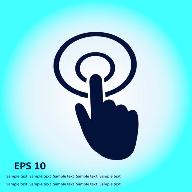 El imleç işareti simgesi. El işaretçi simgesi. Modern UI Web sitesi gezinme. Düz tasarım. EPS 10.