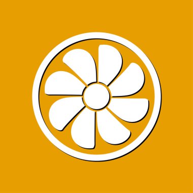 Egzoz vantilatörü simgesi. Havalandırma sembolü.