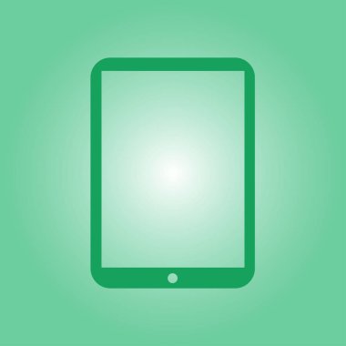 Modern dijital tablet Pc simgesi. Düz tasarım simgesi. EPS 10 vektör.