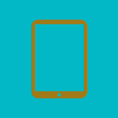 Modern dijital tablet Pc simgesi. Düz tasarım simgesi. EPS 10 vektör.