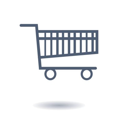 grafik alışveriş düz simgesi