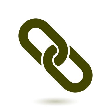 Bağlantı tek simge. Zincir bağlantı erkek.