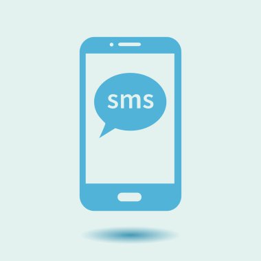 Akıllı telefon simgesinin vektör illüstrasyonu 