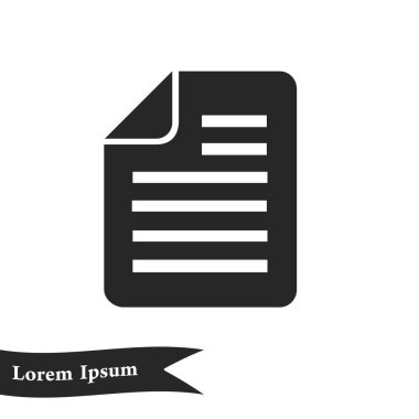 belge simgesi. vektör illüstrasyonu