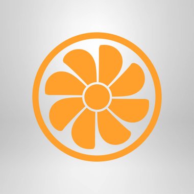 Egzoz vantilatörü simgesi. Havalandırma sembolü.