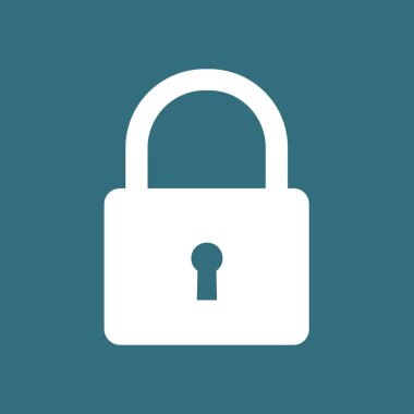 Kilit simgesi. Düz tasarım tarzı. Vektör EPS10.