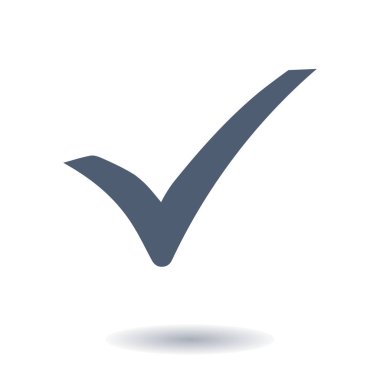 Onay işareti simgesi. Düz tasarım stili. Vektör Eps 10.