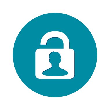 Simgesini kilidini. Düz tasarım stili. Vektör Eps10 