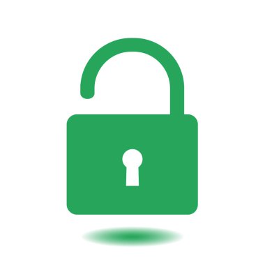 Simgesini kilidini. Düz tasarım stili. Vektör Eps10 