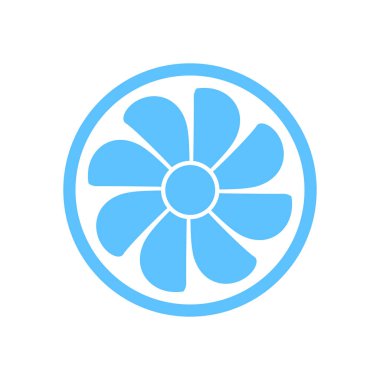 Egzoz vantilatörü simgesi. Havalandırma sembolü.