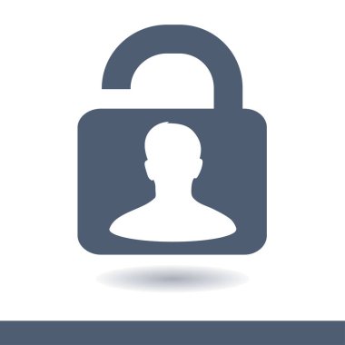 Simgesini kilidini. Düz tasarım stili. Vektör Eps10 