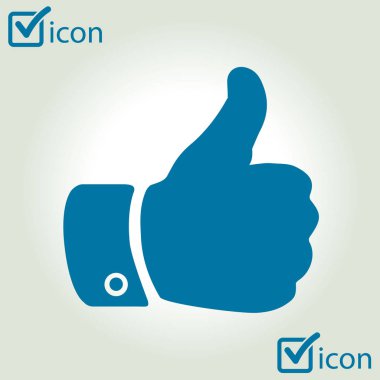 Simge gibi. El parmak tabela. Sembol başparmak. Düz tasarım stili. 