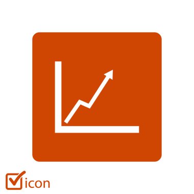 İş grafiği. Grafik düz simgesi