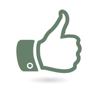 Simge gibi. El parmak tabela. Sembol başparmak. Düz tasarım stili. 