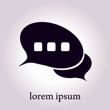 Diyalog simgesi, vektör illüstrasyonu. Düz tasarım biçimi