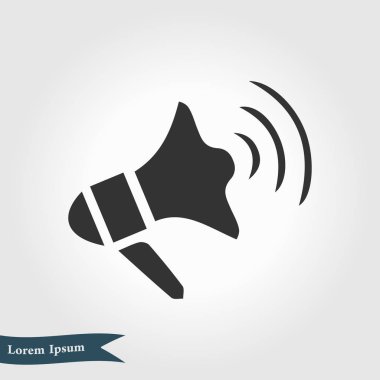 Yakında simge megafon. hoparlör simgesi.