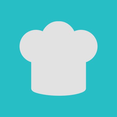 Chef şapka işareti simgesi. Şapka pişirme sembolü.