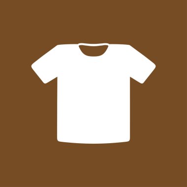 T-shirt işareti simgesi. Giysi sembolü. Düz tasarım stili.