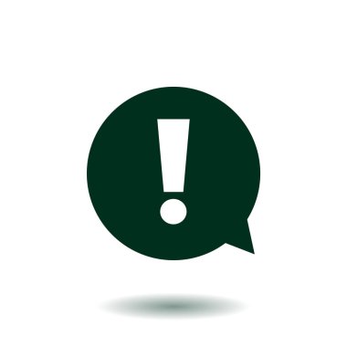  Ünlem işareti. Ünlem işareti. Tehlike uyarı sembolü. Düz tasarım stili. Vektör Eps 10.