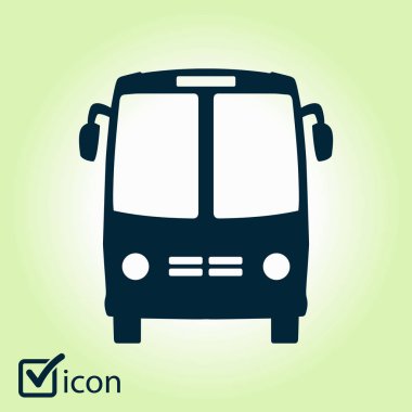 Otobüs simgesi. Schoolbus simbol.