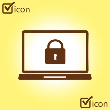 İnternet güvenliği konsepti ikonu. Tanımlama ve koruma simgesi.