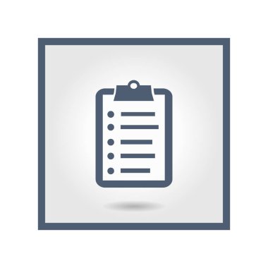 Listesi vektör simgesini denetleyin. Düz tasarım.