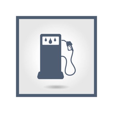 Benzin pompa meme işareti. Benzin istasyonu simgesi. Düz tasarım stili.