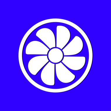 Egzoz vantilatörü simgesi. Havalandırma sembolü.