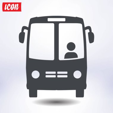Otobüs simgesi. Schoolbus simbol.