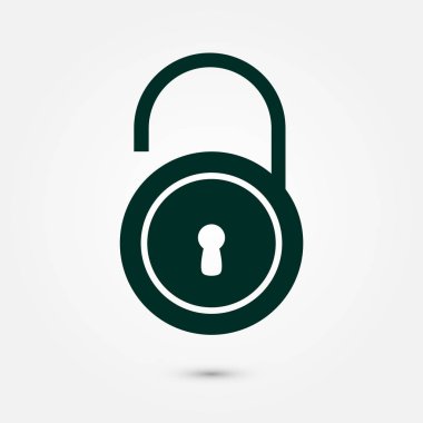 Simgesini kilidini. Düz tasarım stili. Vektör Eps10 