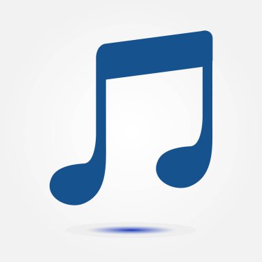 Müzik Not simgesi. Müzik simgesi. Düz tasarım stili.