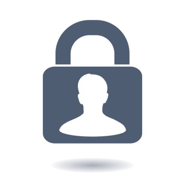 Kullanıcı oturum açma kimlik doğrulama simgesi. Düz tasarım stili. Vektör Eps10.