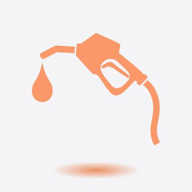 Benzin pompa meme işareti. Benzin istasyonu simgesi. Düz tasarım stili.