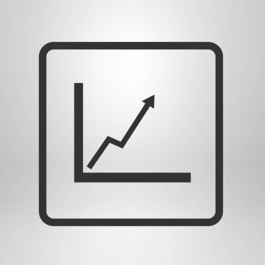 İş grafiği. Grafik düz simgesi