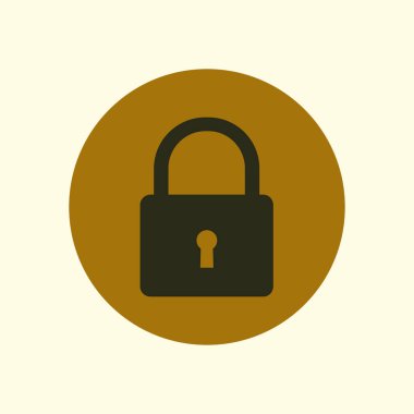 Kilit simgesi. Düz tasarım tarzı. Vektör EPS10.