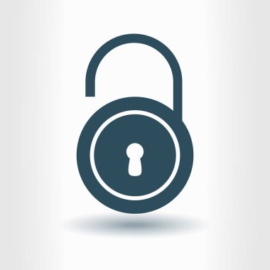 Simgesini kilidini. Düz tasarım stili. Vektör Eps10 